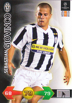 Sebastian Giovinco Juventus FC 2009/10 Panini Super Strikes CL #181